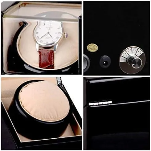 utility attention landowner Box, Battgery Powered (Color : A201-1) (A201 7) (A201 5) Mechanical Watch Shaker Automatic Single Watch Winder, Fibre Piano Finish Watch Rotatin 