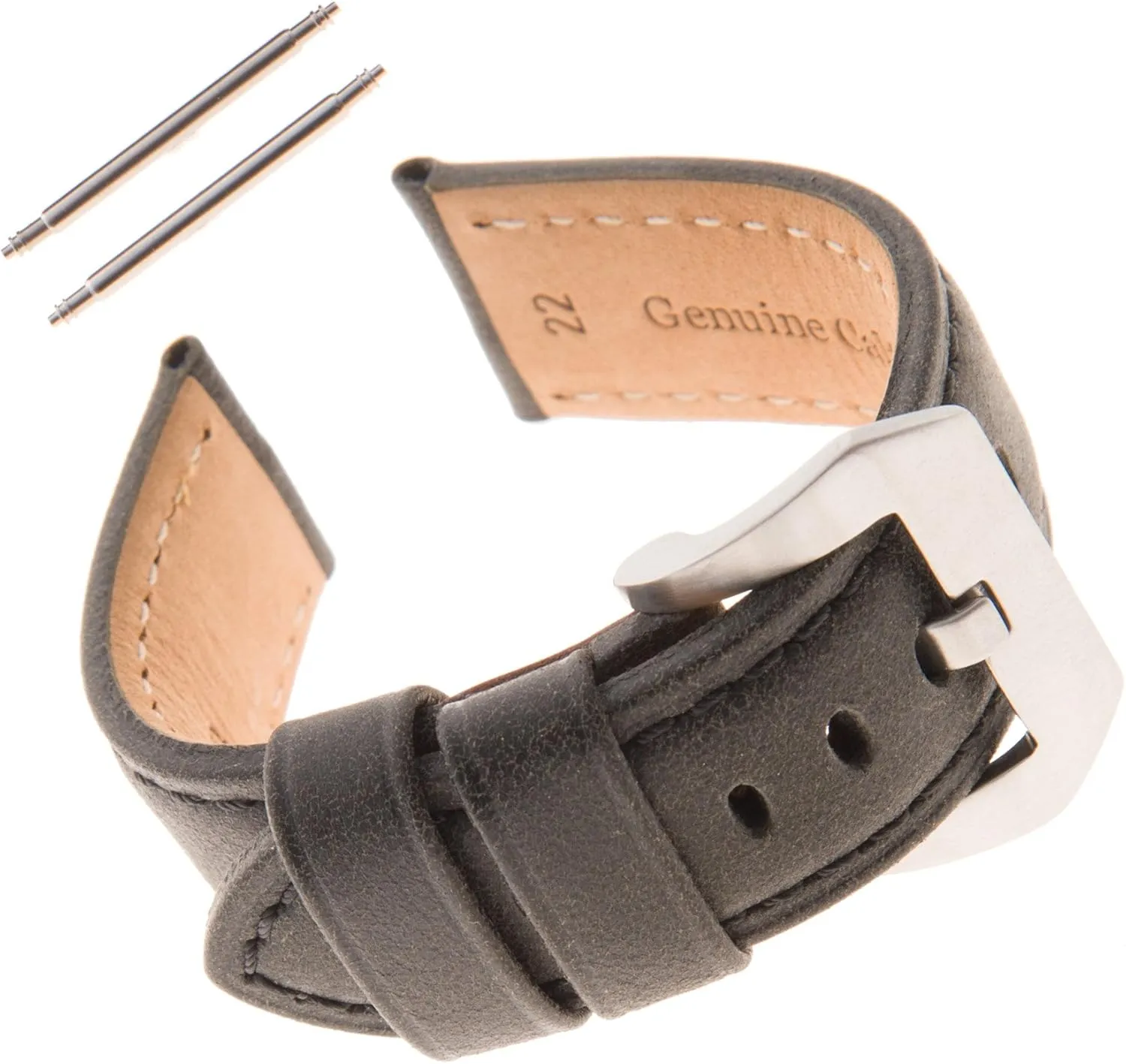 Vintage Thick pertinent galaxy congress recurrence Padded Leather Watch Strap VINBAND, fits Panerai watches Gilden Gents 22-24mm 