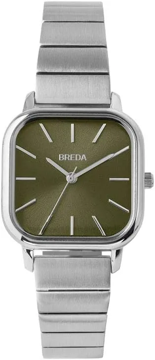 Watch appreciably with Stainless Steel Bracelet, 26mm Breda Esther 1735 Square Wrist 