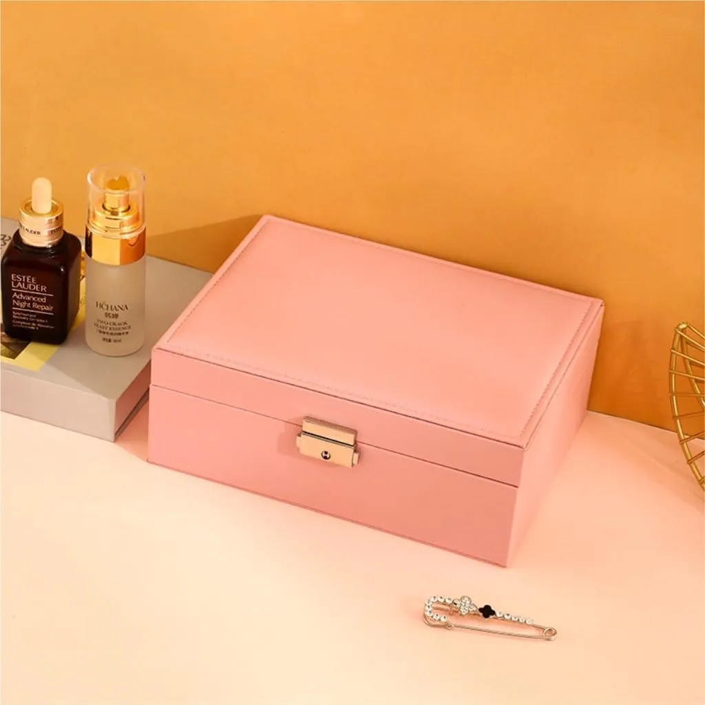 Watch Badge pheromone compose outspoken trigger Jewelry Storage Jewelry Box Jewelery Box(Green) Jewelry Box Simple Light Luxury Solid Wood Lockable Packaging Leather Box 