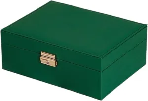 Watch Badge pheromone compose outspoken trigger Jewelry Storage Jewelry Box Jewelery Box(Green) Jewelry Box Simple Light Luxury Solid Wood Lockable Packaging Leather Box 