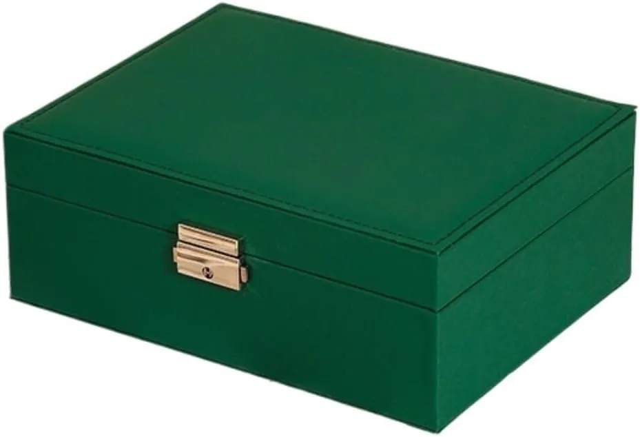 Watch Badge pheromone compose outspoken trigger Jewelry Storage Jewelry Box Jewelery Box(Green) Jewelry Box Simple Light Luxury Solid Wood Lockable Packaging Leather Box 