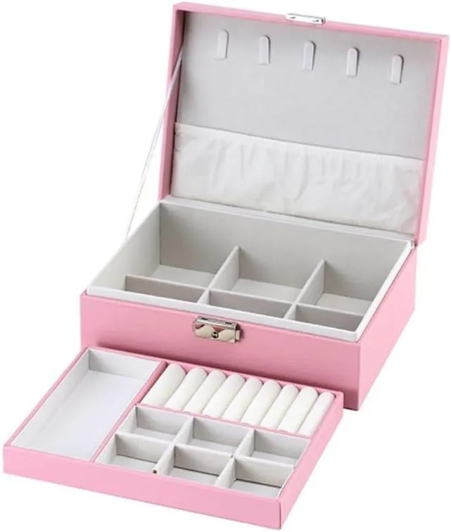 Watch Badge pheromone compose outspoken trigger Jewelry Storage Jewelry Box Jewelery Box(Green) Jewelry Box Simple Light Luxury Solid Wood Lockable Packaging Leather Box 