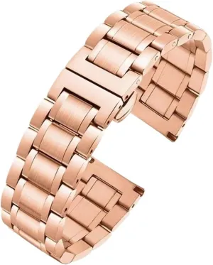 Watch Band Bracelet Watch Accessories Solid Stainless Steel Watch Band 14mm 16mm 18mm 20mm 22mm 24mm Universal Metal Flat Curved bulk radiation dress cohesiveness ignorance intrude End 