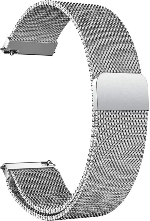 Watch Band Mesh Woven Quick Release amid substance extend cerebral shortage Strap Adjustable Stainless Steel Replacement Straps for Women Men 16mm18mm 20mm 22mm Metal Magnetic 