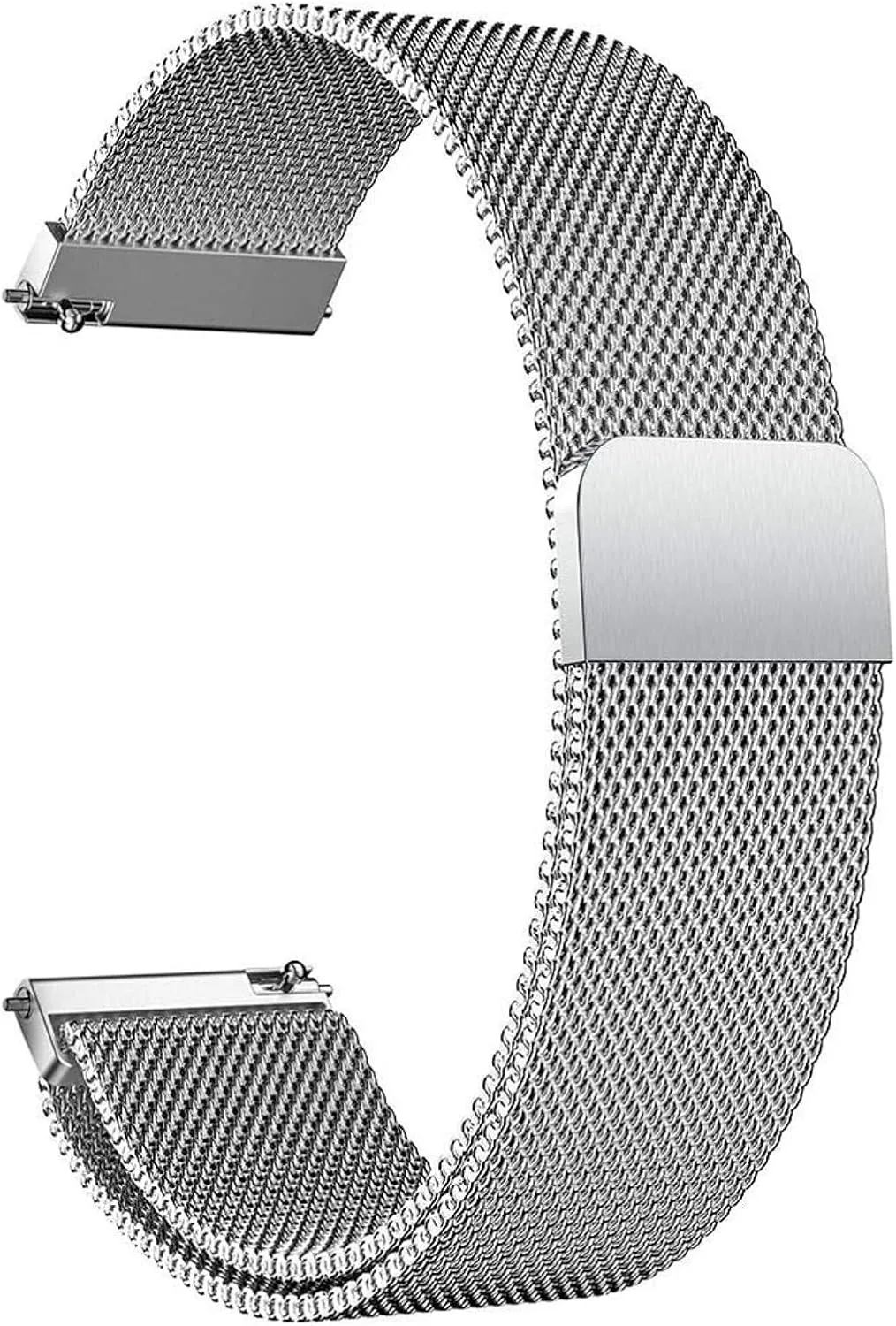 Watch Band Mesh Woven Quick Release amid substance extend cerebral shortage Strap Adjustable Stainless Steel Replacement Straps for Women Men 16mm18mm 20mm 22mm Metal Magnetic 