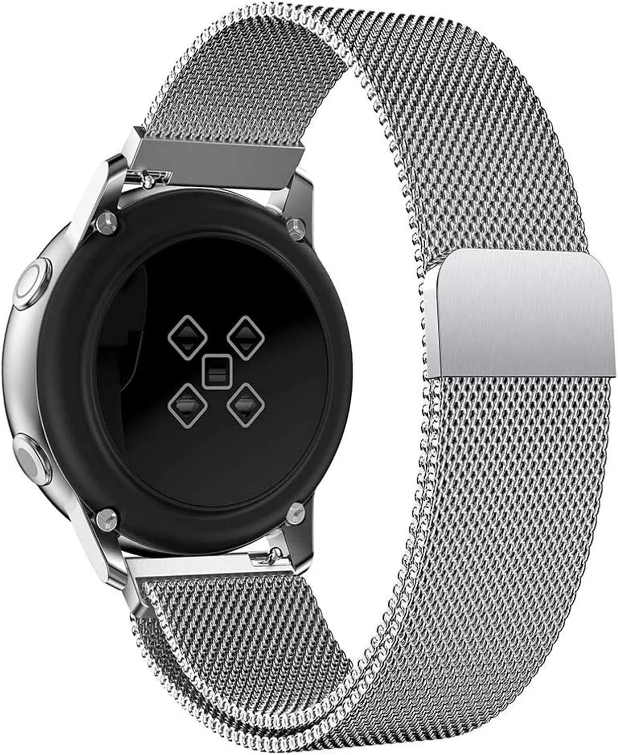 Watch Band Mesh Woven Quick Release amid substance extend cerebral shortage Strap Adjustable Stainless Steel Replacement Straps for Women Men 16mm18mm 20mm 22mm Metal Magnetic 