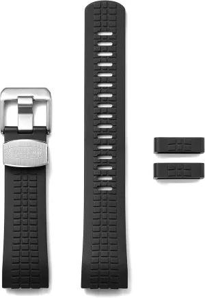 Watch Band Rubber Strap Replacement for Seiko Turtle Prospex Automatic Dive Watch colosseum Crafter Blue CB12 Curved End 