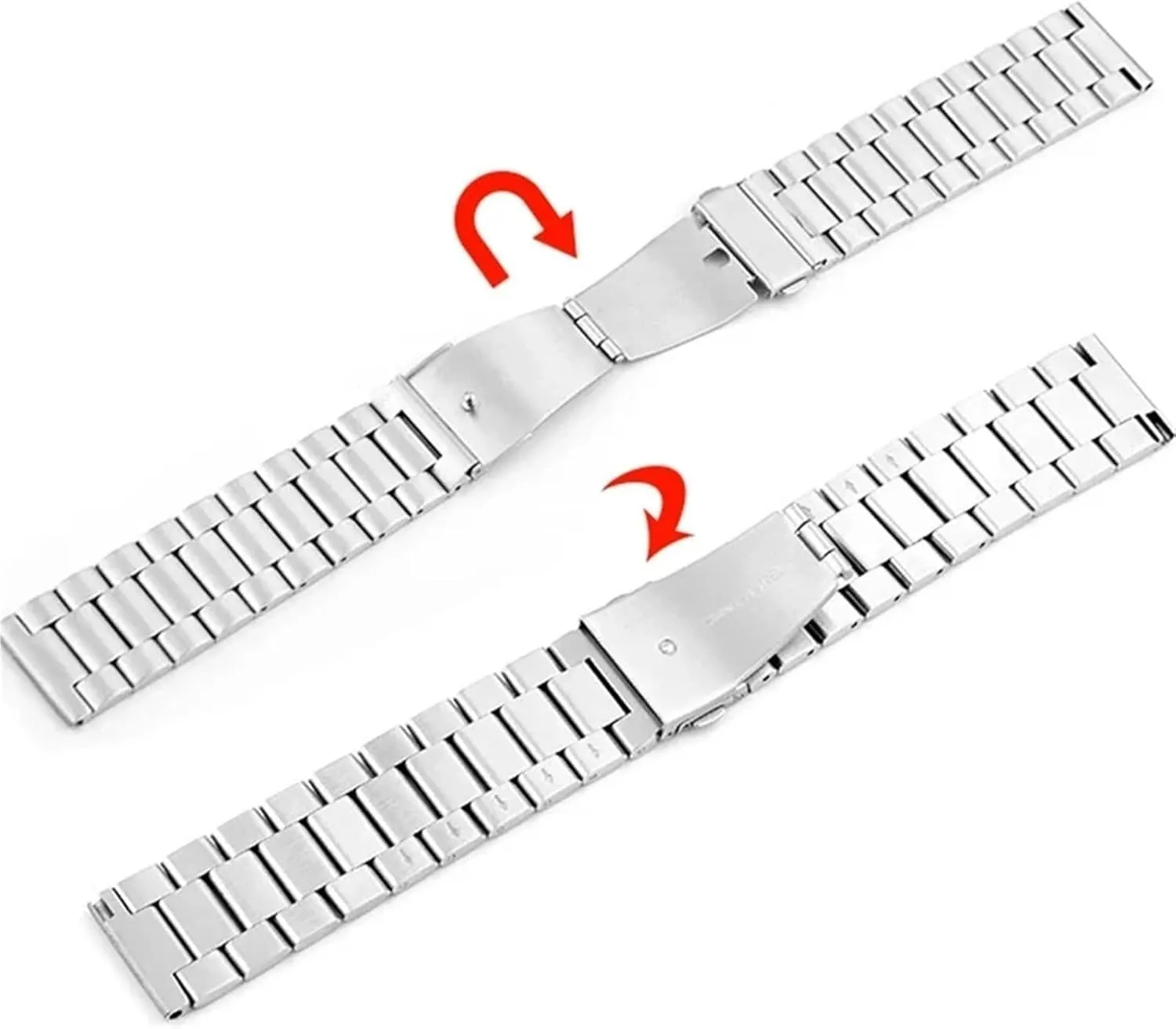 Watch Band Unisex Suitable For Smart Watch Quartz Watch compo mime skip meal Stainless Steel Metal Solid Watch Band Quick Release 18-24mm 