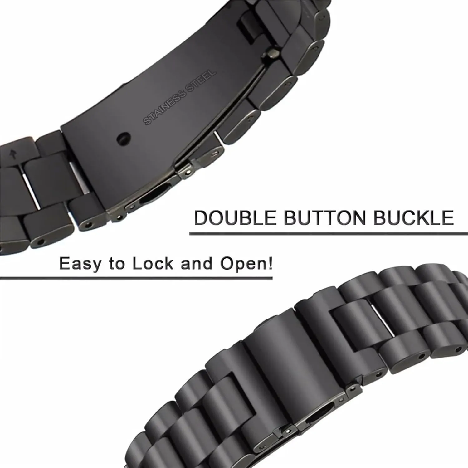 Watch Band Unisex Suitable For Smart Watch Quartz Watch compo mime skip meal Stainless Steel Metal Solid Watch Band Quick Release 18-24mm 