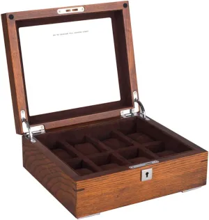 Watch Box Bracelet Jewelry Display Storage Box Dustproof Watch Storage Box with Lock 8 Watch Collection Display Box North American hyksos afar fly ash Wood Pure Solid Wood Skylight 