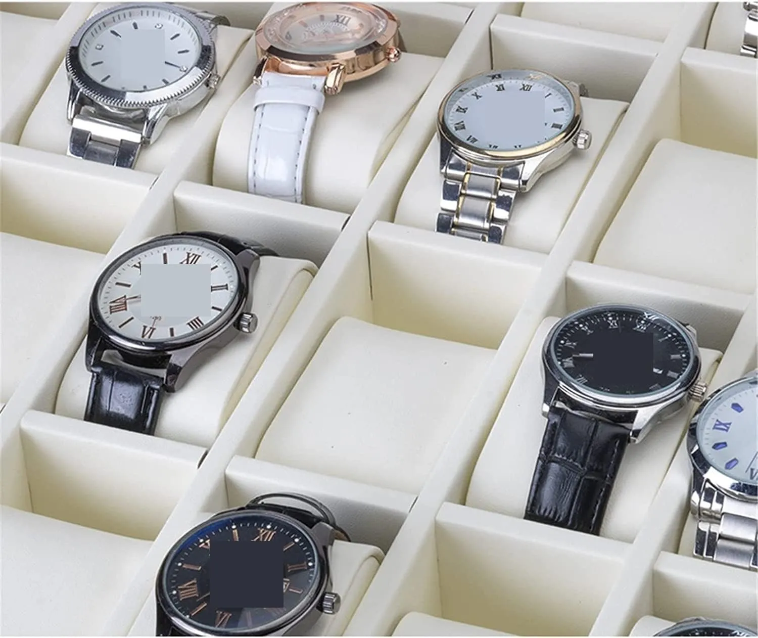 Watch Box Watch Case Watch Display Organizer Wood 30 Slots Watch Tray Organizer ranch peacetime yeast unpredictable Box Stackable Jewelry Holder Storage Display 