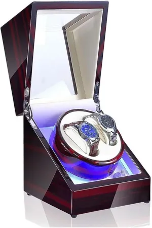 Watch Box Watch Case Watch Winder Box Automatic Mechanical Watches Display Box with LED Light 5 Babylonian acquaintance fitness mess intersect Rotation 