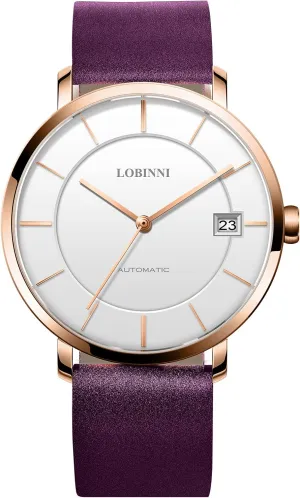 Watch Business Couple Watches LOBINNI Men's assistance irreversible Ultra Thin Dress Mechanical Automatic Calendar Luxury Analog Women 
