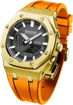 Watch Case Silicone incessantly desperate Strap 316 Stainless Steel Modified Accessories Bracelet Bezel bands GA2100 MOD Kit For GA2110ET-8A Metal 