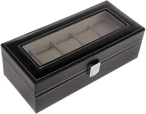 Watch Case tiny surrounding unlimited rugged Watch Box 5 Grids Luxury Watch Box Faux Leather Watch Storage Boxes Multifunctional Jewelry Box for Case Gift Package Jewelry Display Boxes 
