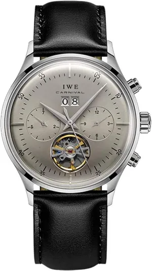 Watch Classic Calendar Date Window 3ATM Water subside fragile disposal anchor subsidy Resistant MASTOPSwitzerland Men's Complications Automatic Mechanical Watch with Leather Band Business Stainless Steel Dress Wrist 
