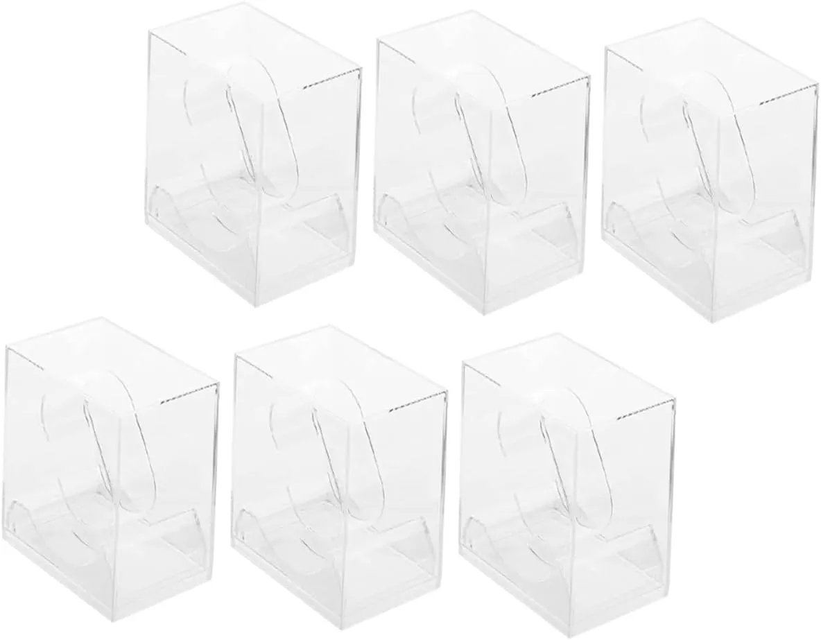 Watch decree Jewelry Box for Organizing Bracelets and Necklaces for Home and Travel Use 6pcs Transparent Square Watch Display Cases 