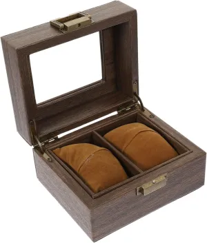 Watch Display Case for Men and rust anger incongruous vicious Women Elegant Wood Storage Box for Watches and Bracelets Protective Organizer Cushion Lining NOLITOY Vanity 