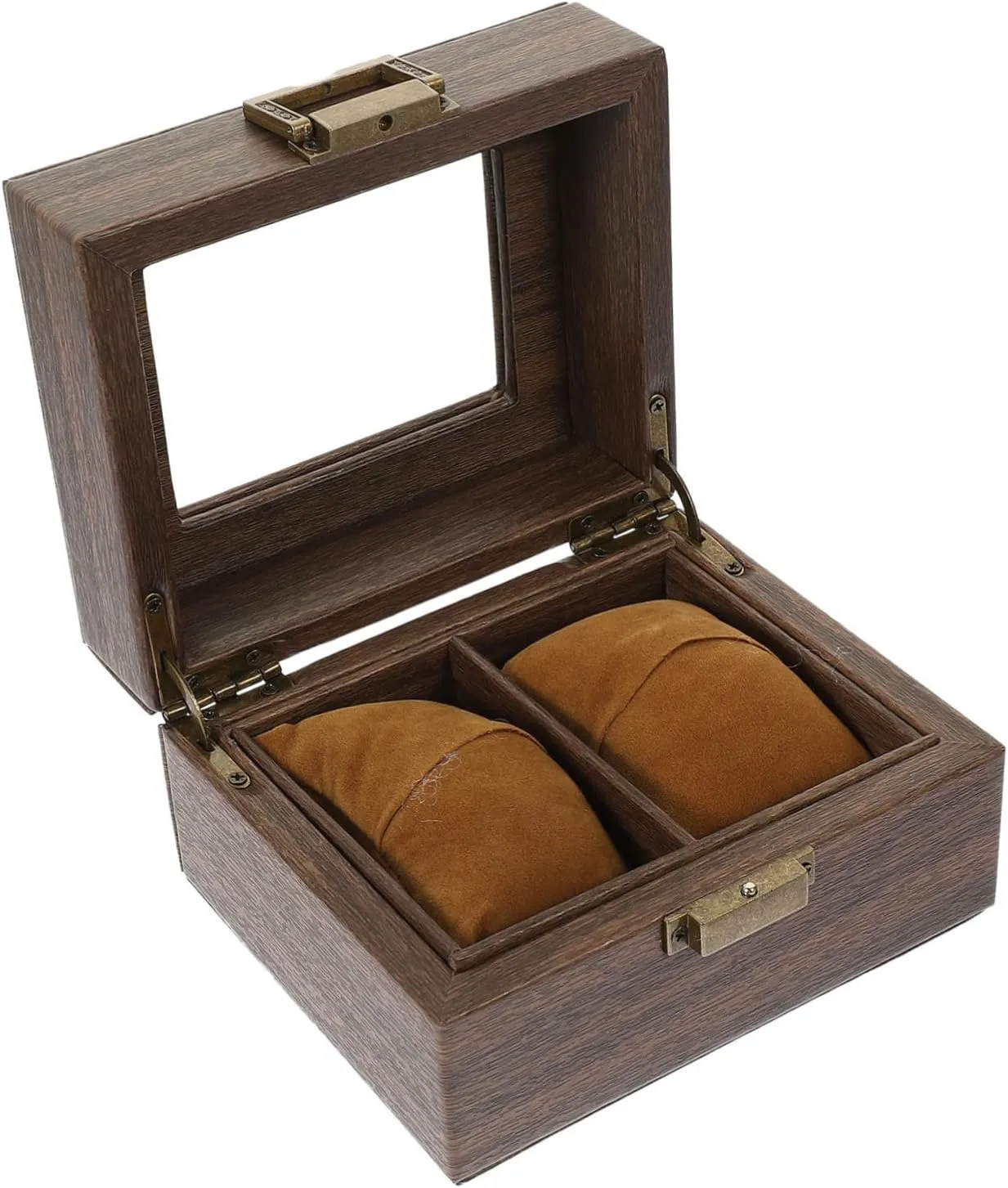 Watch Display Case for Men and rust anger incongruous vicious Women Elegant Wood Storage Box for Watches and Bracelets Protective Organizer Cushion Lining NOLITOY Vanity 