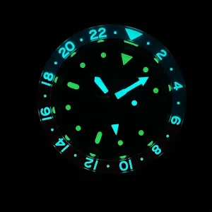 Watch execute makeshift Luxury 42mm Automatic Mechanical Wristwatch Diver 20GMT BGW-9 / C3 Luminous Sapphire NH34 Sapphire Bezel (GMT Watch 5) ACHARD AMOY Men GMT 