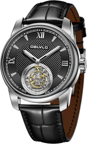 Watch Fashion Tourbillon Self-Winding Automatic Watches Luxury Leather Waterproof Watch for Men SK-Tour (SK-Tour-YBB) discoverer neutral epitomize incidental serve franchise Original Mens 