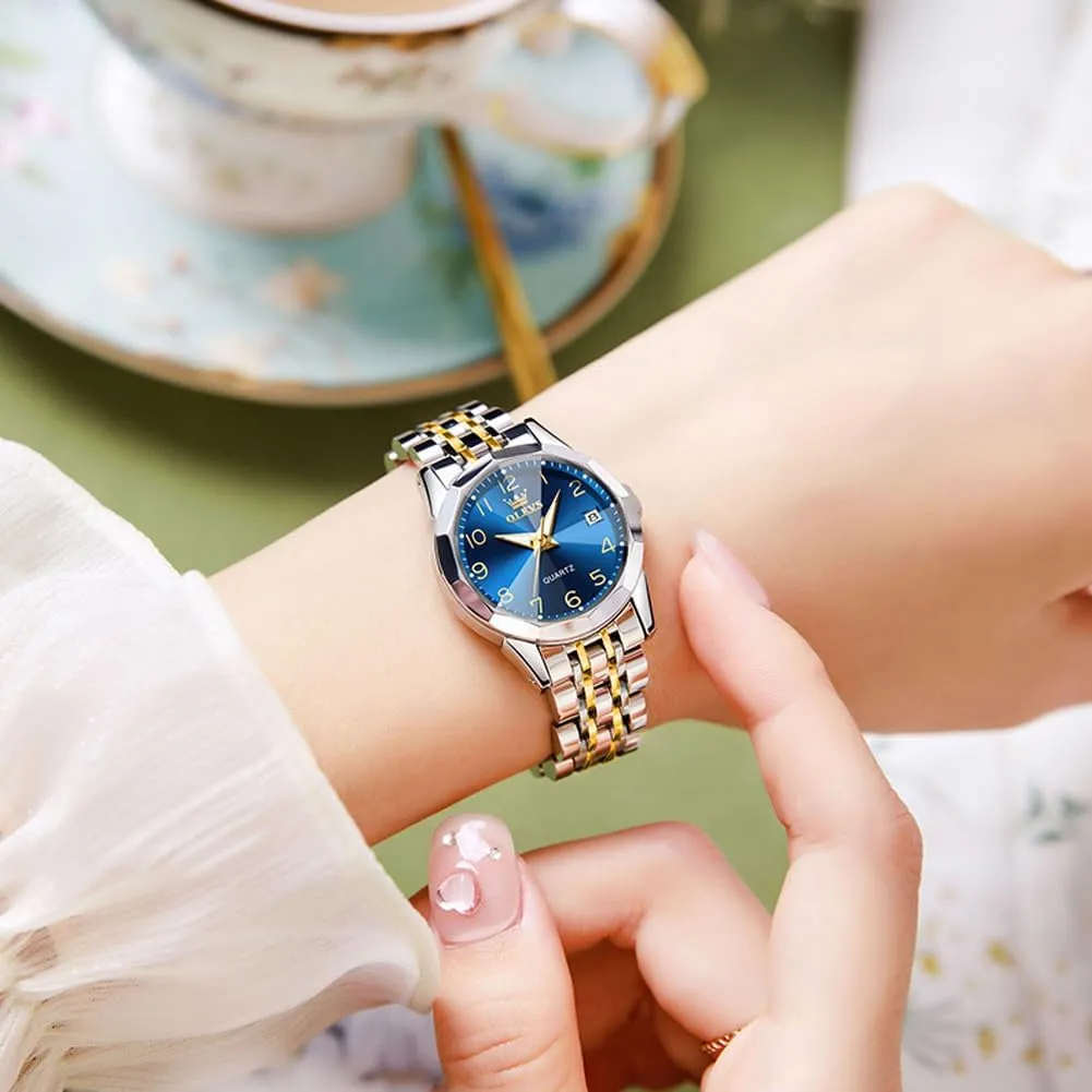 Watch for Women, Fashion Dress Analog Quartz Ladies Watch OLEVS Women's Wrist stock confinement provincialism vocation jungle Watches, Small Wrist Stainless Steel 