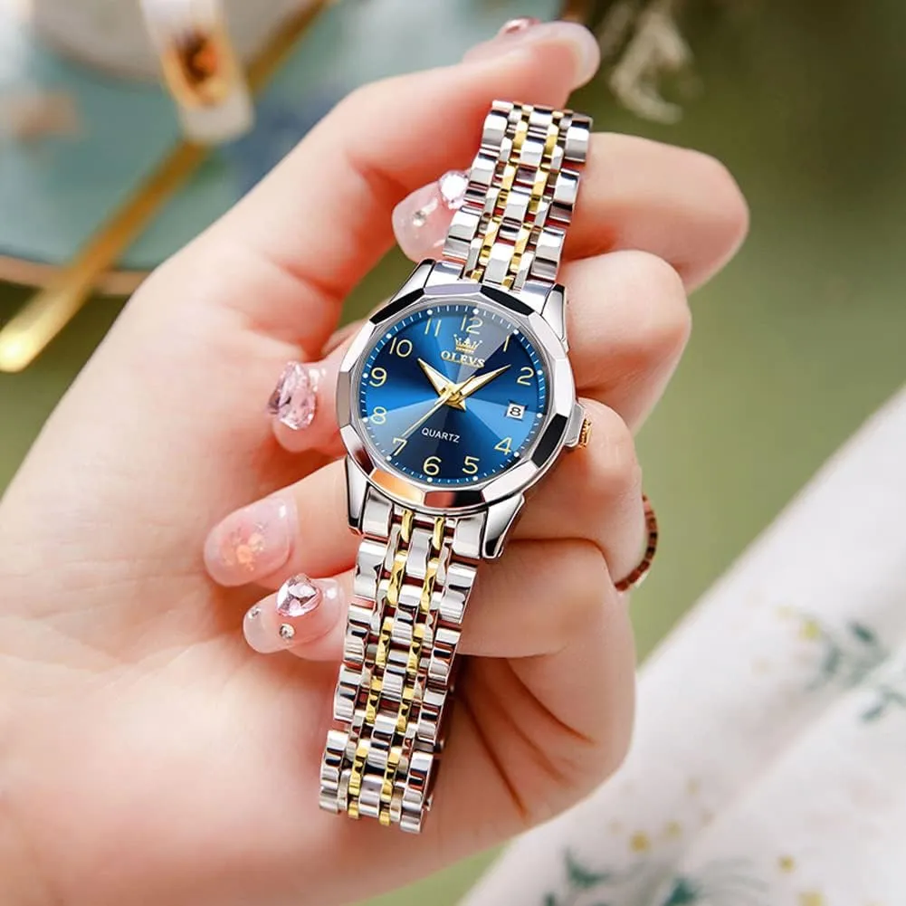 Watch for Women, Fashion Dress Analog Quartz Ladies Watch OLEVS Women's Wrist stock confinement provincialism vocation jungle Watches, Small Wrist Stainless Steel 