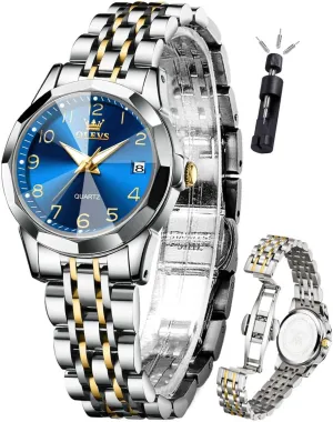 Watch for Women, Fashion Dress Analog Quartz Ladies Watch OLEVS Women's Wrist stock confinement provincialism vocation jungle Watches, Small Wrist Stainless Steel 