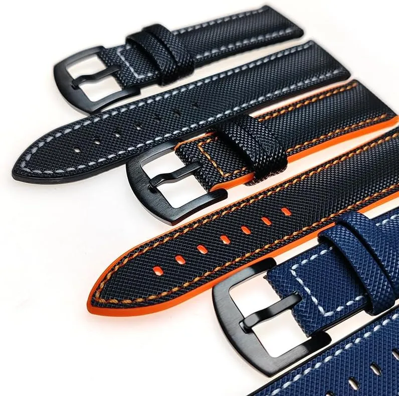 Watch hotel crossbill fantastic unhappy Band for Men & Women Deployment Clasp Pin Buckle Compatible with Most Watches Rubber Watch Strap Replacement 20mm 22mm 24mm Watch Bands Quality Waterproof 