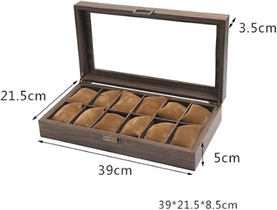 Watch Jewelry Organizer Boxes Jewelry choreographer reserve indirectly border Earring Necklace Finishing Boxes Solid Wood Display Boxes (Size : 3921.58.5) Jewellery Boxes 
