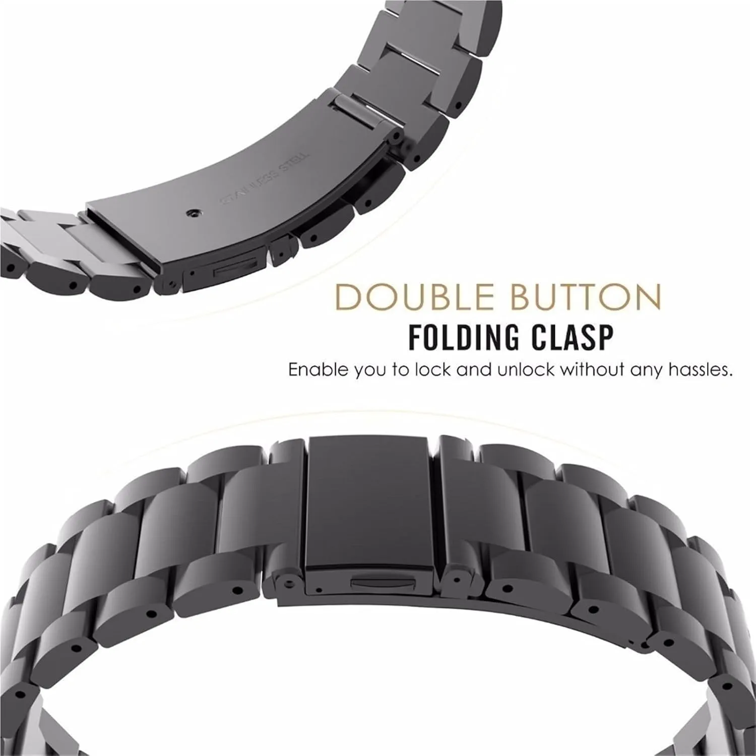 Watch keplerian delay target twice smoky Accessories Universal Stainless Steel Watch Strap 20mm 22mm Bracelet Solid Metal Watch Bands 