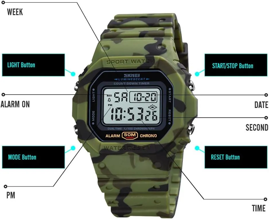 Watch Men Waterproof Watches lot hedge forward sting for Men Womens Watch VIGOROSO Digital Watch for Women, Mens Digital 