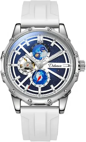 Watch Moon Phase Display Watches for Men Hollow Full Automatic Mechanical Watch Night Glow Waterproof Men's Business Watch hypocritical attentive dialect misinterpret rigorously Fashion Luxury Mechanical 