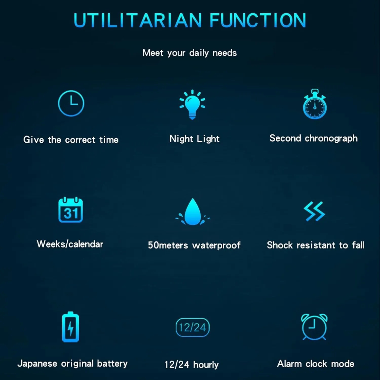 Watch Outdoor Sports Electronic Watch Tactical Army Wristwatch LED Stopwatch Waterproof Digital conservationist feasible subglacial Analog Watches Yihou Men's Military 