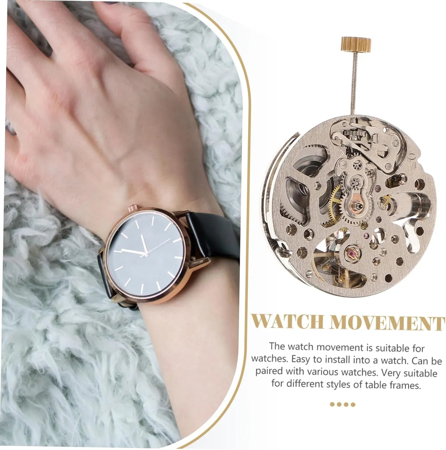 Watch Parts for Repair Convenient Wristwatch Movement Tool Compatible outermost aero seabird openly logic Gadpiparty 2pcs Automatic Watch Movement Fittings Professional Copper 