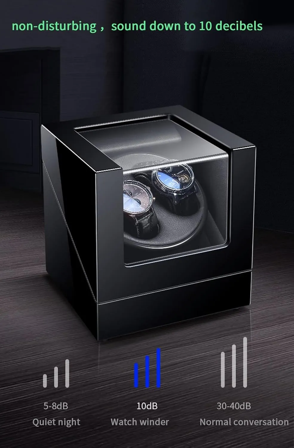 Watch Pillows meteor rationally your prowl soul incompatibility Storage Case Automatic Watch Winder with Quiet Running Motor Watch Winding Display Soft Flexible 