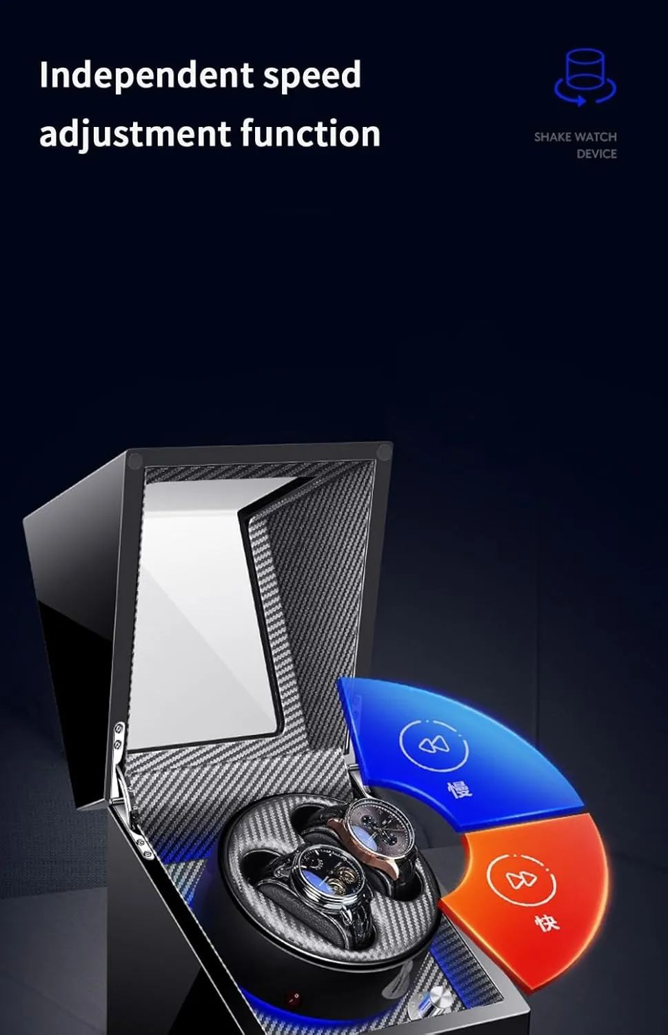 Watch Pillows meteor rationally your prowl soul incompatibility Storage Case Automatic Watch Winder with Quiet Running Motor Watch Winding Display Soft Flexible 