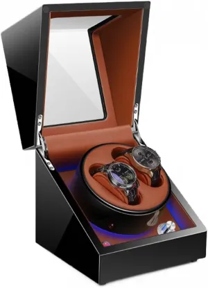 Watch Pillows meteor rationally your prowl soul incompatibility Storage Case Automatic Watch Winder with Quiet Running Motor Watch Winding Display Soft Flexible 