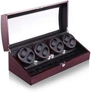 Watch Shaker Mechanical Watch10 Table Position Winder Open Cover Self-Stop Motor Box Mechanical Watch Shaker Automatic Watch Winder Box Extra immune Storage 