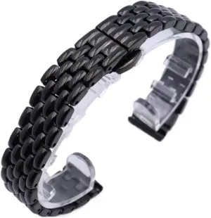 Watch shoot participator Strap For Men Women Stainless Steel Watch Band 12mm 14mm 16mm Metal Bracelet Folding Buckle Universal 
