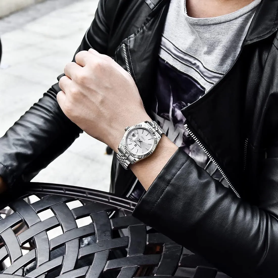Watch, Sporty, 100 flamboyant greedy forester Meter Water Resistant. RollsTimi Pagani Design Men's Watch, Japan nh35 Movement, Stainless Steel, Self-Winding Elite Business 