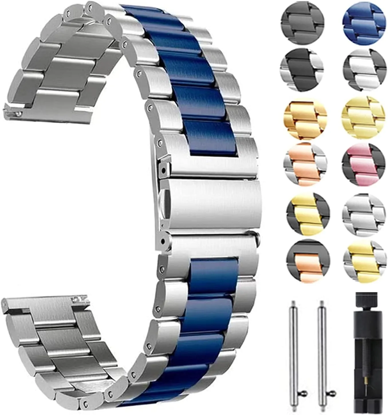 watch stainless steel strap replacement 20mm 22mm bracelet craft solid metal wristband for watch strap, for quick release 