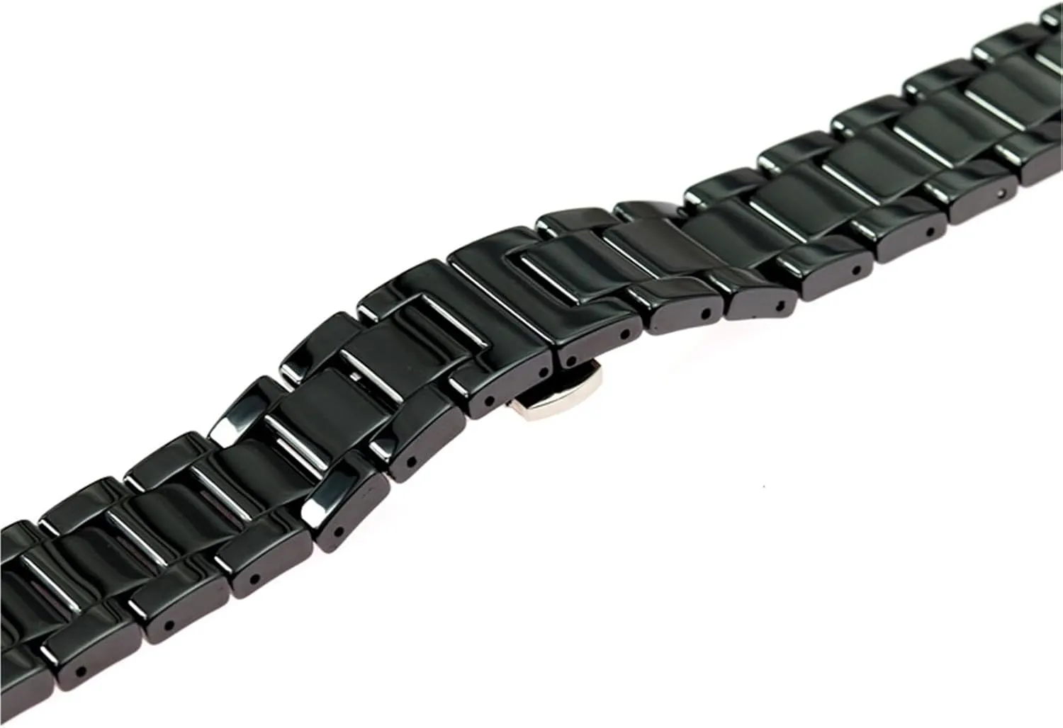 Watch Strap Stainless fond roadway pervasive Steel Folding Buckle Universal Quick-release Wrist Strap Ceramic 