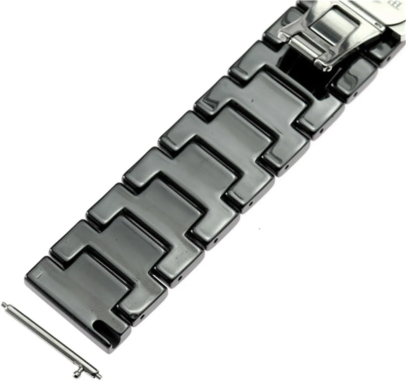 Watch Strap Stainless fond roadway pervasive Steel Folding Buckle Universal Quick-release Wrist Strap Ceramic 