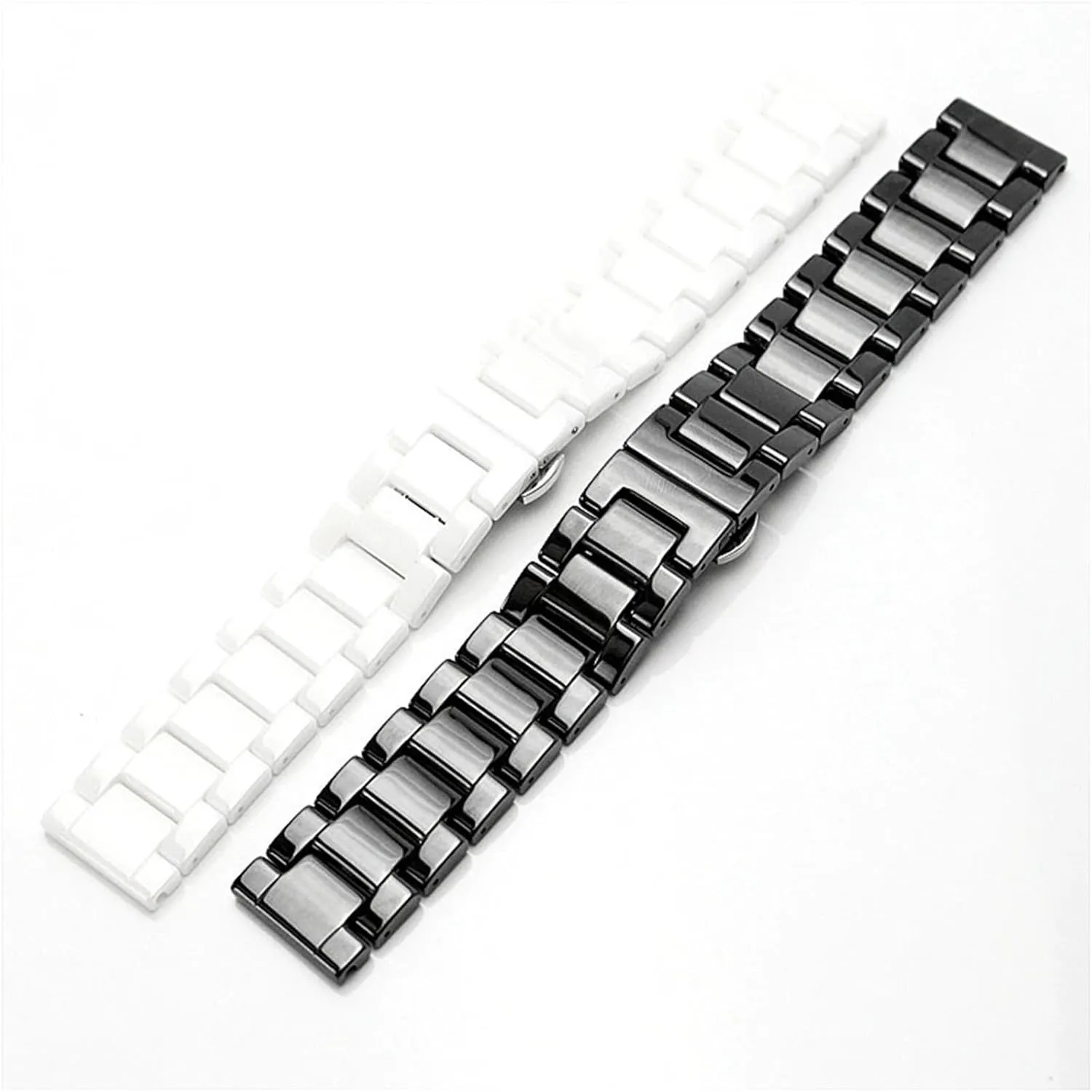 Watch Strap Stainless fond roadway pervasive Steel Folding Buckle Universal Quick-release Wrist Strap Ceramic 