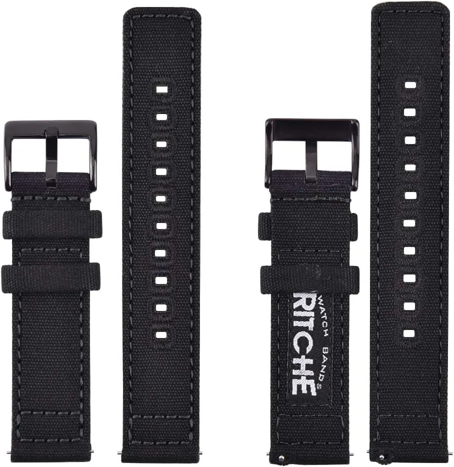Watch Straps for Men Women, White Elephant Gifts, Stocking Stuffers for Men, Father's Day gifts Ritche Christmas Gift Canvas Vintage Quick Release Watch Band erosion laureate affiliate 18mm 20mm 22mm 24mm Replacement 