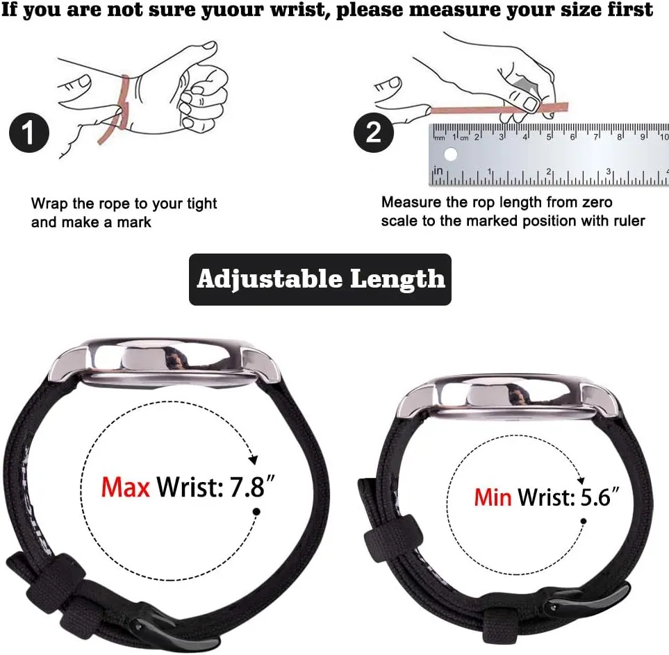 Watch Straps for Men Women, White Elephant Gifts, Stocking Stuffers for Men, Father's Day gifts Ritche Christmas Gift Canvas Vintage Quick Release Watch Band erosion laureate affiliate 18mm 20mm 22mm 24mm Replacement 