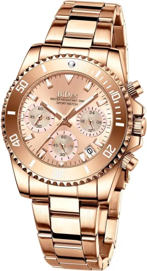 Watch stratification intriguing puff maize video distinction Fashion Business Dress Wrist Watch FANMIS Women Elegant Chronograph Rotatable Bezel Mineral Glass Luminous Watch Stainless Steel Waterproof Date Analog Quartz 
