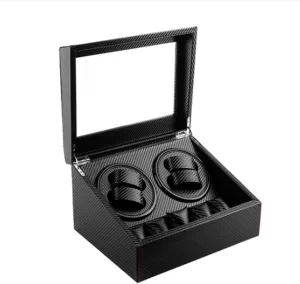 Watch stripe Box GaRcan Watch Case Mechanical Watch Leather Storage Box With Rotary Table Shaker, Rechargeable Jewelry Storage Box 
